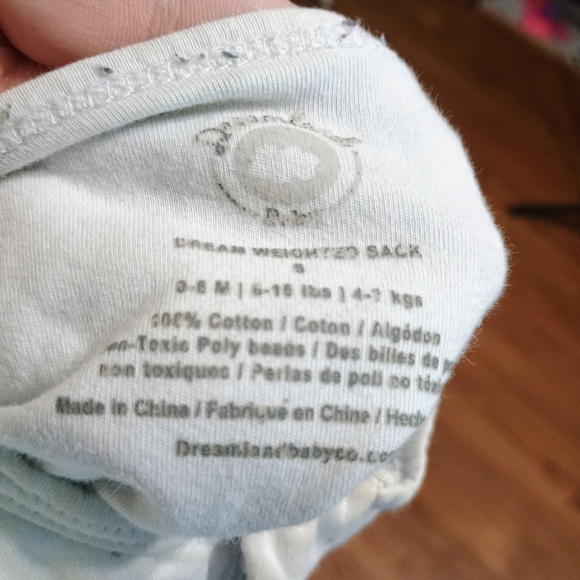 Weighted Dreamland Sleep Sack - White with Gray Stars - Picture 4 of 5